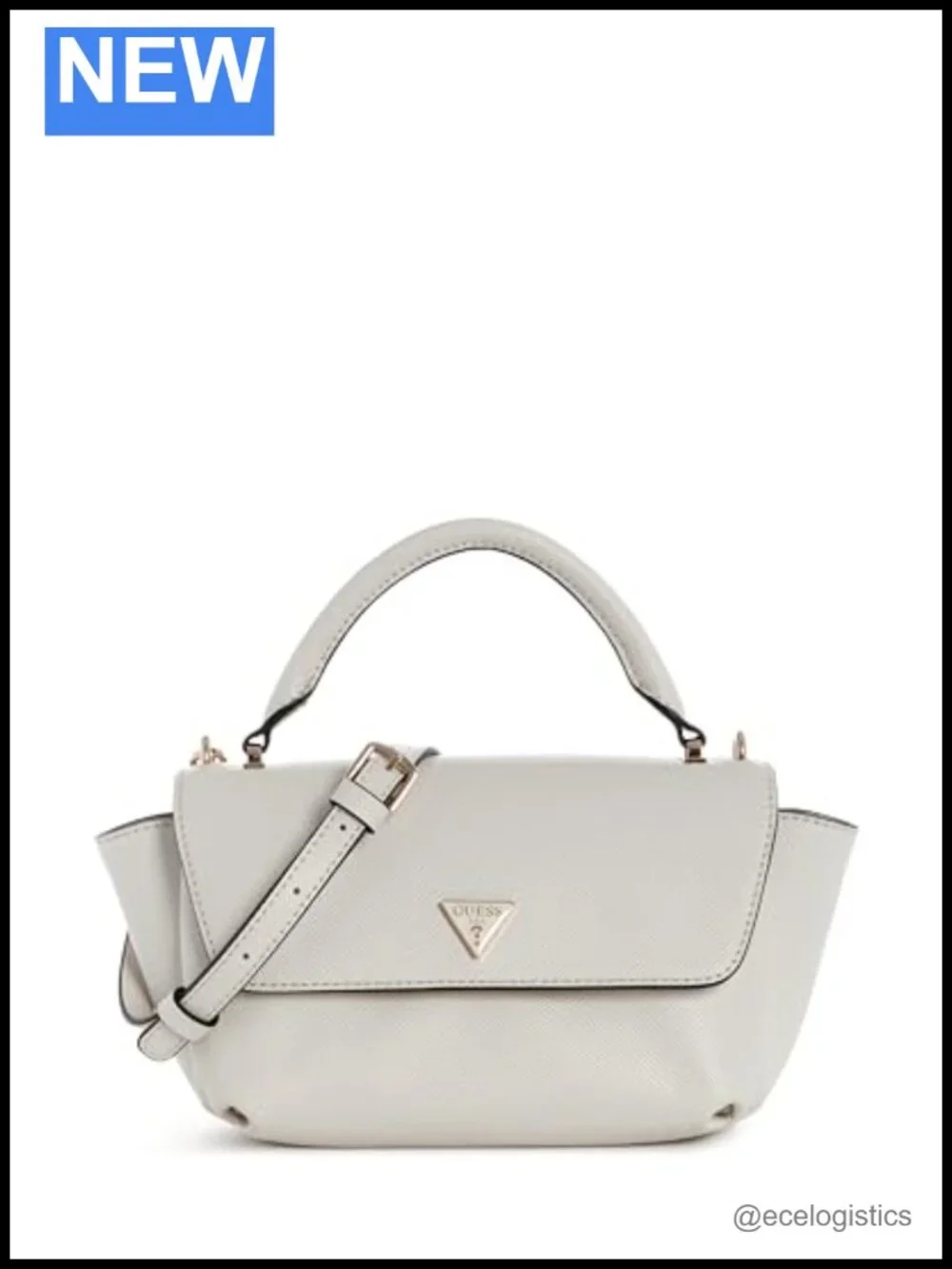 GUESS Gilda Top Handle Flap Satchel Polyurethane Magnetic Closure Crossbody